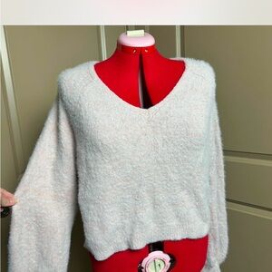 Rue21 Gray V-Neck Sweater Cozy Knit